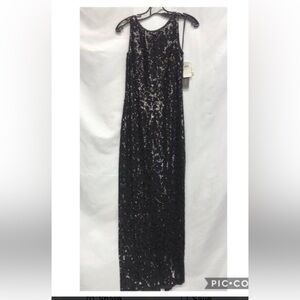 Aidan Mattox Black Sequin Sleeveless dress . NWT. Size 0